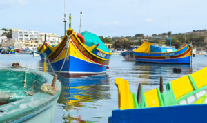 Colourful boats in Marsasloxx Malta