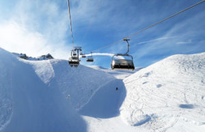 Swiss alps chair lift
